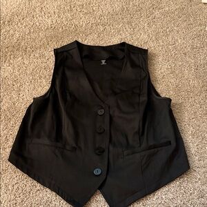 SHEIN Black Curve Vest